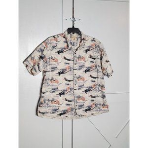 RED HEAD & CO.  SHIRT USA PRINT MULTICOLOR SHORT SLEEVE 100% COTTON SIZE 2X